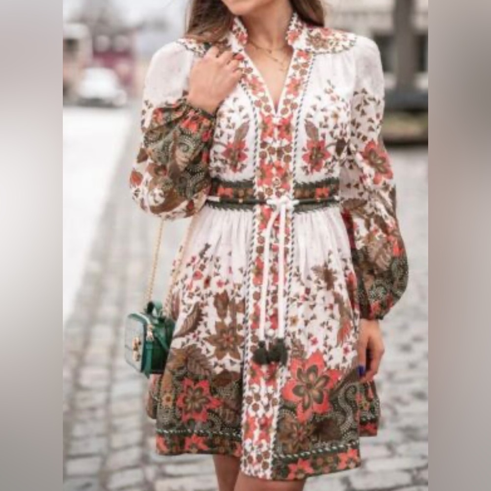 Zimmermann Linen Printed Dress